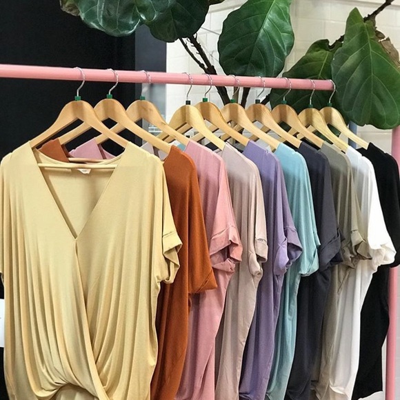 Olive Green Eden In Love Wrap Top - Picture 6 of 6